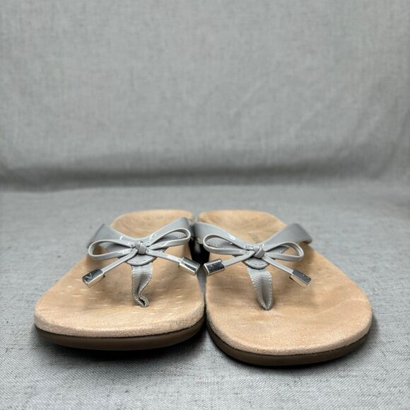Vionic Bella Sandals‎ Grey Flip Flop Thongs Slides Slip On Women’s Size 9 - Picture 3 of 10